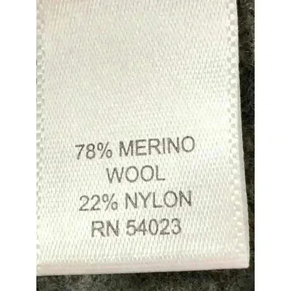 Banana Republic sweater mens M 1/4 zip mock neck Italian merino wool blend gray - Picture 5 of 7